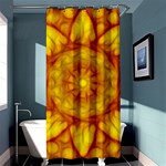 Kaleidoscope Floral Mandala Yellow Shower Curtain 36  x 72  (Stall)  Curtain(36 X72 ) - 33.26 x66.24  Curtain(36 X72 )