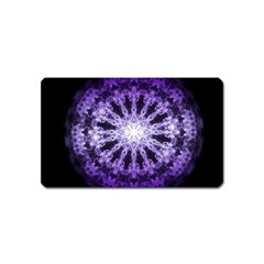 Fractal Mandala Background Purple Magnet (name Card) by Simbadda