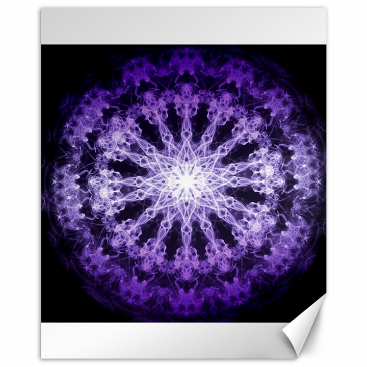 Fractal Mandala Background Purple Canvas 11  x 14 