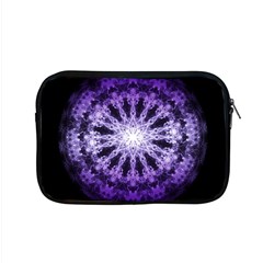 Fractal Mandala Background Purple Apple Macbook Pro 15  Zipper Case by Simbadda