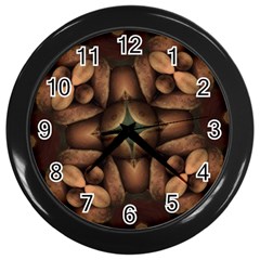 Pattern Moroccan Print Geometric Wall Clock (black) by Simbadda