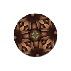 Pattern Moroccan Print Geometric Magnet 3  (round) by Simbadda