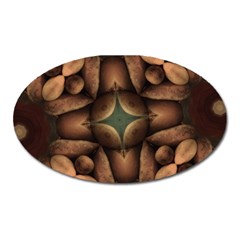 Pattern Moroccan Print Geometric Oval Magnet by Simbadda