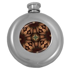 Pattern Moroccan Print Geometric Round Hip Flask (5 Oz) by Simbadda