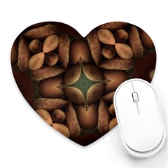 Pattern Moroccan Print Geometric Heart Mousepads by Simbadda