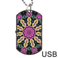 Abstract Art Abstract Background Dog Tag Usb Flash (two Sides) by Simbadda