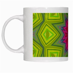 Green Pink Abstract Art Abstract Background White Mugs by Simbadda