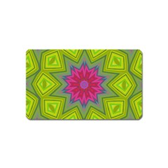 Green Pink Abstract Art Abstract Background Magnet (name Card) by Simbadda