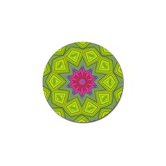 Green Pink Abstract Art Abstract Background Golf Ball Marker by Simbadda