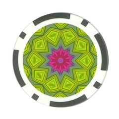 Green Pink Abstract Art Abstract Background Poker Chip Card Guard by Simbadda