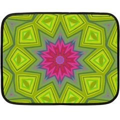 Green Pink Abstract Art Abstract Background Fleece Blanket (mini) by Simbadda