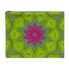 Green Pink Abstract Art Abstract Background Cosmetic Bag (xl) by Simbadda