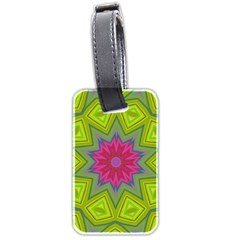 Green Pink Abstract Art Abstract Background Luggage Tags (two Sides) by Simbadda