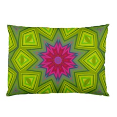 Green Pink Abstract Art Abstract Background Pillow Case (two Sides) by Simbadda