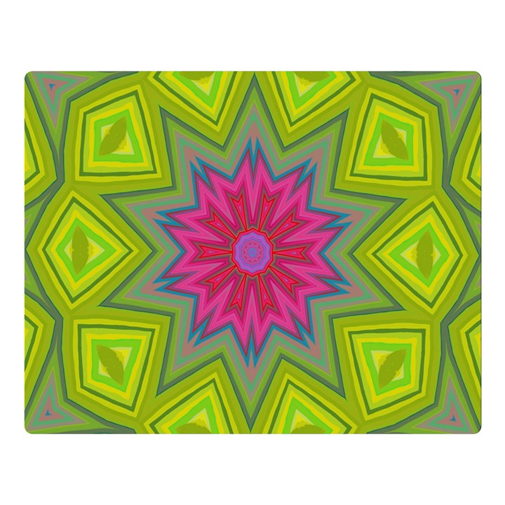 Green Pink Abstract Art Abstract Background Double Sided Flano Blanket (Large) 