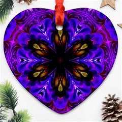 Abstract Art Abstract Background Heart Ornament (two Sides) by Simbadda