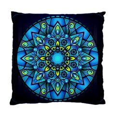 Mandala Blue Abstract Circle Standard Cushion Case (one Side)