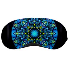 Mandala Blue Abstract Circle Sleeping Masks by Simbadda