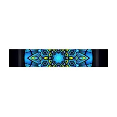 Mandala Blue Abstract Circle Flano Scarf (mini) by Simbadda