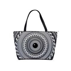 Graphic Design Round Geometric Classic Shoulder Handbag by Simbadda