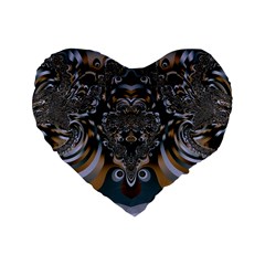 Fractal Art Artwork Design Standard 16  Premium Heart Shape Cushions