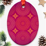 Flower Wheel Chakra Mandala Modern Ornament (Oval) Front