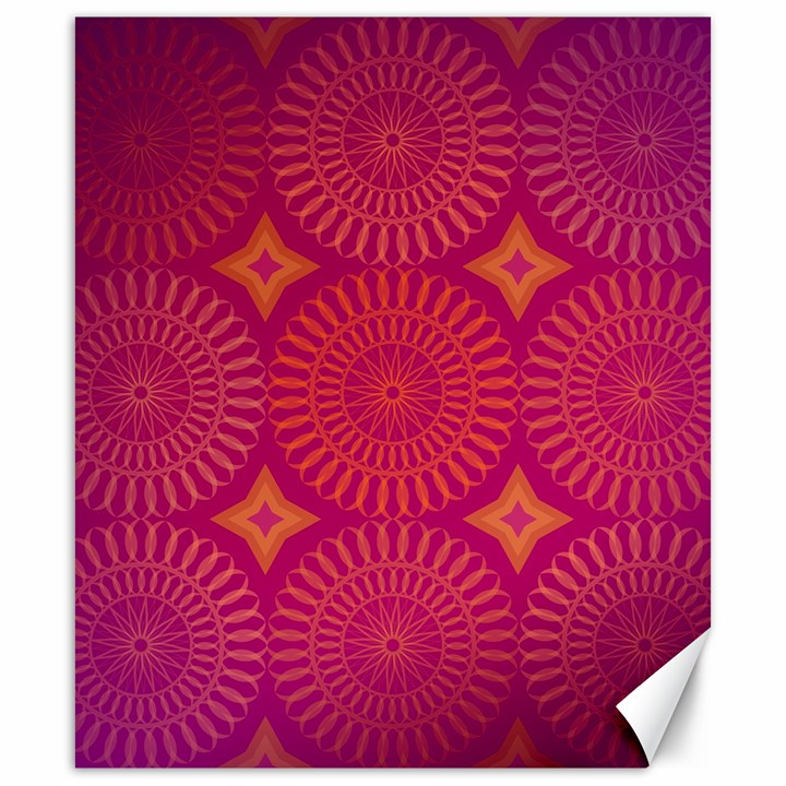 Flower Wheel Chakra Mandala Modern Canvas 20  x 24 