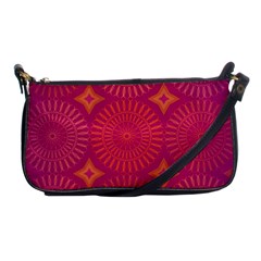 Flower Wheel Chakra Mandala Modern Shoulder Clutch Bag by Simbadda