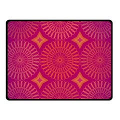 Flower Wheel Chakra Mandala Modern Fleece Blanket (small) by Simbadda