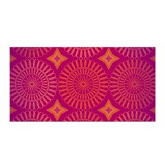 Flower Wheel Chakra Mandala Modern Satin Wrap by Simbadda