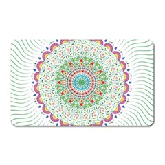 Flower Abstract Floral Magnet (rectangular) by Simbadda