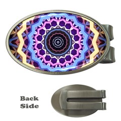 Mandala Art Design Pattern Money Clips (oval)  by Simbadda