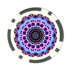 Mandala Art Design Pattern Poker Chip Card Guard by Simbadda