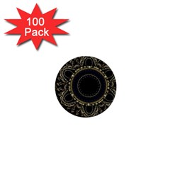 Fractal Mandala Intricate 1  Mini Buttons (100 Pack)  by Simbadda