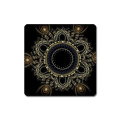 Fractal Mandala Intricate Square Magnet