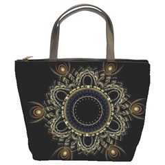 Fractal Mandala Intricate Bucket Bag by Simbadda