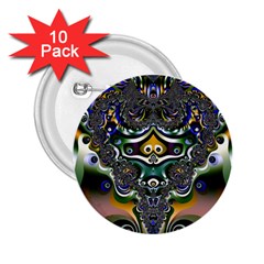 Fractal Art Artwork Design Pattern 2 25  Buttons (10 Pack) 