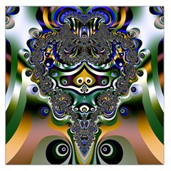 Fractal Art Artwork Design Pattern Large Satin Scarf (square) by Simbadda