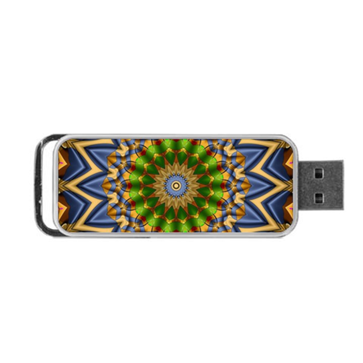 Abstract Antique Art Background Pattern Portable USB Flash (One Side)