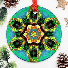 Chakra Art Heart Healing Blue Ornament (round) by Simbadda