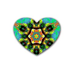 Chakra Art Heart Healing Blue Heart Coaster (4 Pack)  by Simbadda