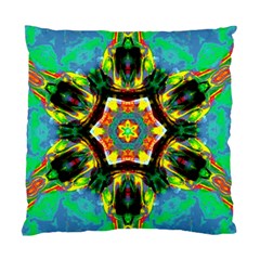 Chakra Art Heart Healing Blue Standard Cushion Case (one Side) by Simbadda