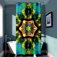 Chakra Art Heart Healing Blue Shower Curtain 36  X 72  (stall)  by Simbadda