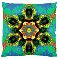 Chakra Art Heart Healing Blue Standard Flano Cushion Case (two Sides) by Simbadda