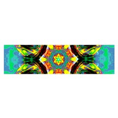 Chakra Art Heart Healing Blue Satin Scarf (oblong)