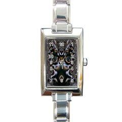 Art Fractal Artwork Design Rectangle Italian Charm Watch by Simbadda