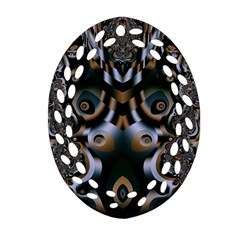 Art Fractal Artwork Design Oval Filigree Ornament (two Sides)