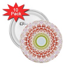 Fractal Kaleidoscope Mandala 2 25  Buttons (10 Pack) 