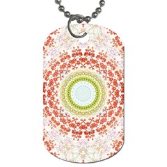 Fractal Kaleidoscope Mandala Dog Tag (one Side) by Simbadda