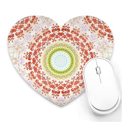 Fractal Kaleidoscope Mandala Heart Mousepads by Simbadda